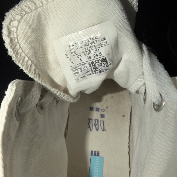 Converse Chuck Taylor All Star High Top White Canvas Sneakers Women’s 8 - Picture 7 of 8